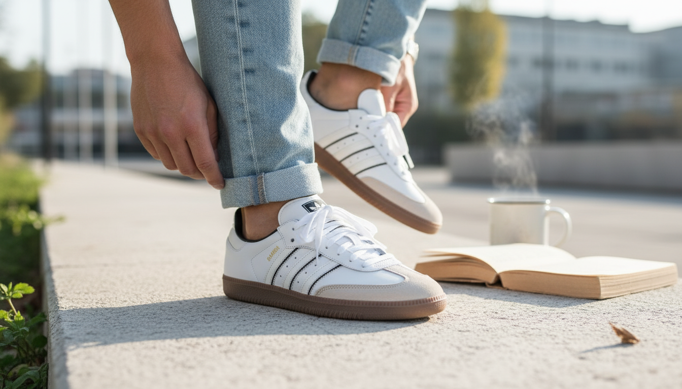 Adidas Men’s White Slip-On Sneakers: Easy, Clean Style